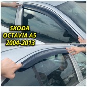 Дефлекторы окон Skoda Octavia A5 2004-2013 Sedan/HB накладные (DEFL) Q2